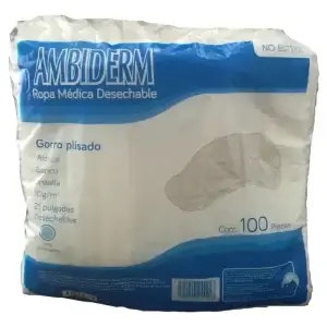 GORRO PLISADO BLANCO
